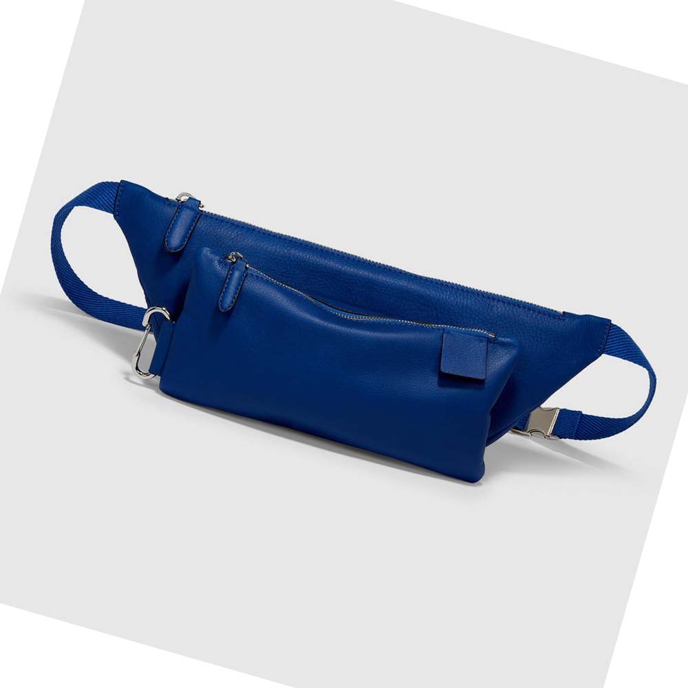 Women's Ecco Journey Crossbody Shoulder Bags Blue | USA 377MQZ